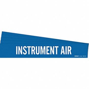 BRADY Pipe Marker White Instrument Air PK5, 781VY7