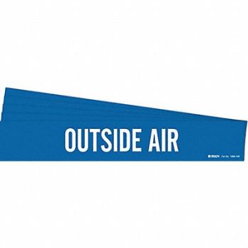 BRADY Pipe Marker White Outside Air PK5, 781VZ0