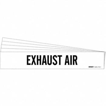 BRADY Pipe Marker Black Exhaust Air PK5, 781VZ3