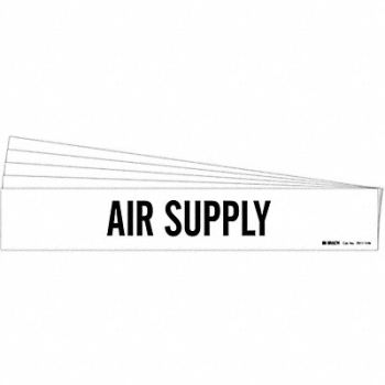 BRADY Pipe Marker Black Air Supply PK5, 781W03