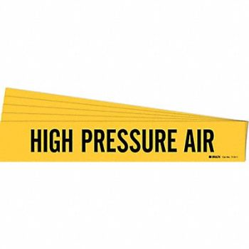 BRADY Pipe Marker Black High Pressure Air PK5, 781W07