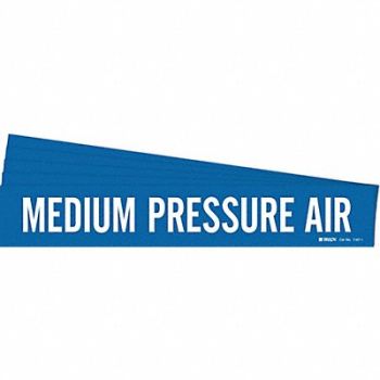 BRADY Pipe Marker Medium Pressure Gas PK5, 781W18
