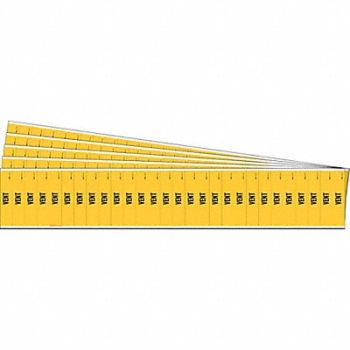 BRADY Pipe Marker Adhesive Yellow Vent PK5, 781W28
