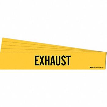 BRADY Pipe Marker Adhesive Black Exhaust PK5, 781W32