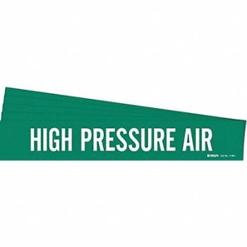 BRADY Pipe Marker White High Pressure Air PK5, 781W65
