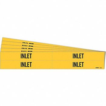 BRADY Pipe Marker Adhesive Black Inlet PK5, 781WC8