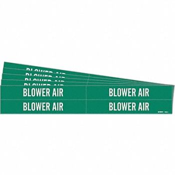 BRADY Pipe Marker White Blower Air PK5, 781WG5