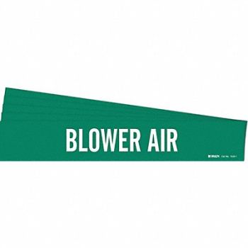 BRADY Pipe Marker White Blower Air PK5, 781WR2