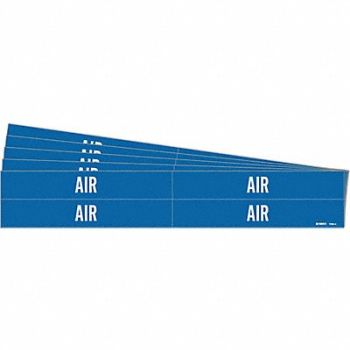 BRADY Pipe Marker Adhesive White Air PK5, 781WR4