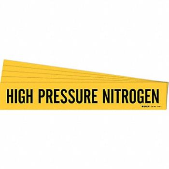 BRADY Pipe Marker High Pressure Nitrogen PK5, 781WY8