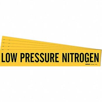 BRADY Pipe Marker Low Pressure Nitrogen PK5, 781WZ1