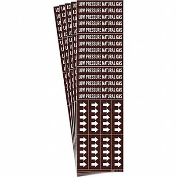 BRADY Pipe Marker Low Pressure Natural Gas PK5, 781X33