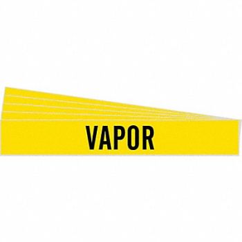 BRADY Pipe Marker Adhesive Black Vapor PK5, 781X37