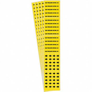 BRADY Pipe Marker Hi-Pressure Natural Gas PK5, 781X50