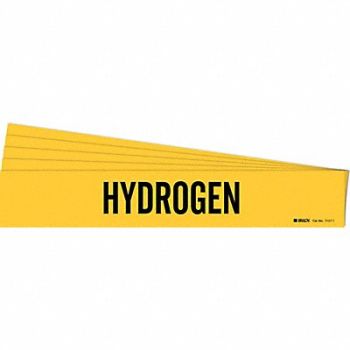 BRADY Pipe Marker Adhesive Black Hydrogen PK5, 781X57