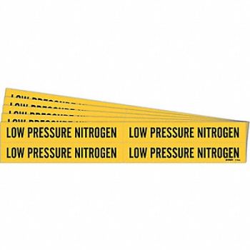 BRADY Pipe Marker Low Pressure Nitrogen PK5, 781X60
