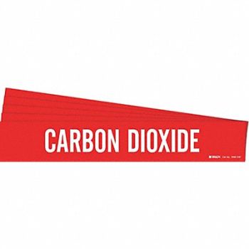 BRADY Pipe Marker White Carbon Dioxide PK5, 781X61