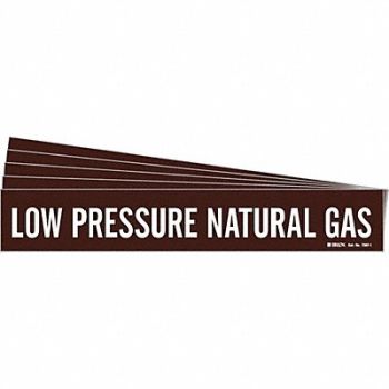 BRADY Pipe Marker Low Pressure Natural Gas PK5, 781X88