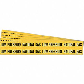 BRADY Pipe Marker Low Pressure Natural Gas PK5, 781X91