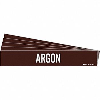 BRADY Pipe Marker Adhesive White Argon PK5, 781X92
