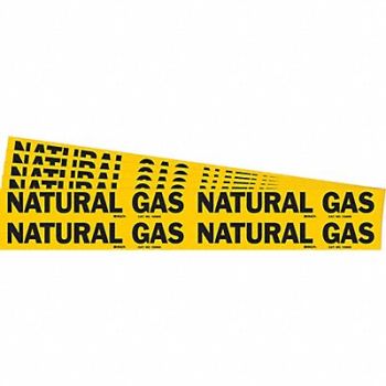 BRADY Pipe Marker Black Natural Gas PK5, 781XC5