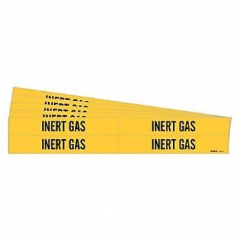 BRADY Pipe Marker Adhesive Black Inert Gas PK5, 781XE1