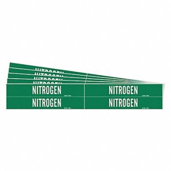 BRADY Pipe Marker Adhesive White Nitrogen PK5, 781XE2