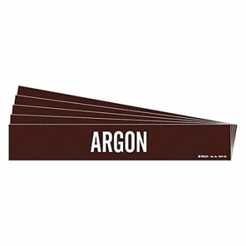 BRADY Pipe Marker Adhesive White Argon PK5, 781XG5