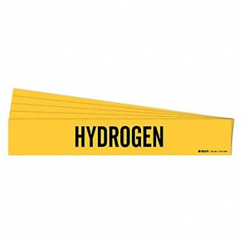 BRADY Pipe Marker Adhesive Black Hydrogen PK5, 781XG6