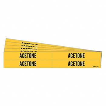 BRADY Pipe Marker Adhesive Black Acetone PK5, 781Y83
