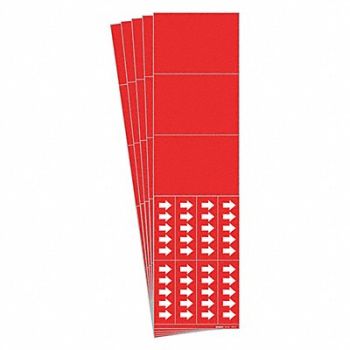 BRADY Pipe Marker Adhesive White No Legend PK5, 782F49