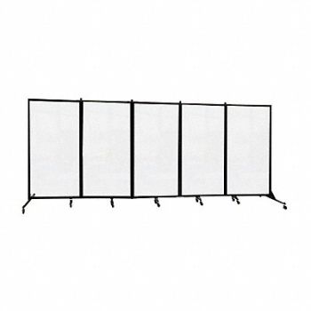 SCREENFLEX PanelClear Room Divider, 782KN6