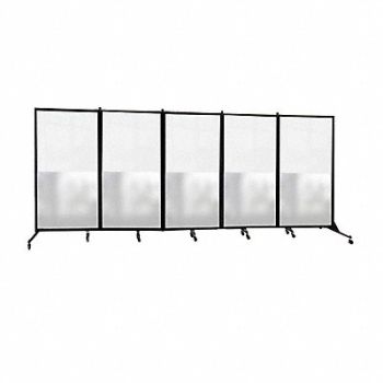 SCREENFLEX Panel bottom half frosted room divider, 782KN7