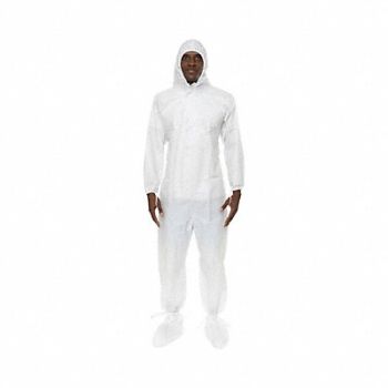 INTERNATIONAL ENVIROGUARD Sterile Coverall White S PK25, 782T47