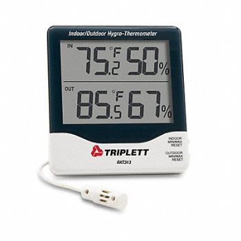 TRIPLETT Relative Humidity/Temperature Indicator, 783AM5