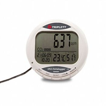TRIPLETT Air Quality Carbon Dioxide Datalogger, 783AP5