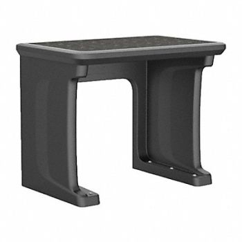 ENDURANCE Standing Desk Laminate Top Black, 783FD3