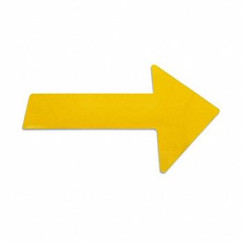 MIGHTY LINE Floor marking Yellow 10x15in Arrow PK20, 783G90