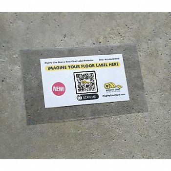 MIGHTY LINE Floor Label Cover PK50, 783G97