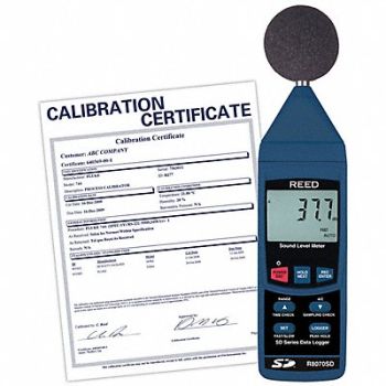 REED INSTRUMENTS Data Logging Sound Level Meter, 783H19