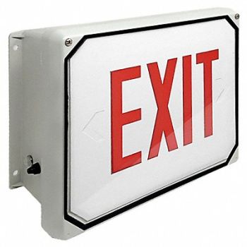 BIG BEAM Exit Sign LED Red Letter Color 1 Face, 783HN8