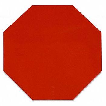 MIGHTY LINE Floor Tape Red 9.5inx9.5in Octagon PK20, 783HU3