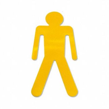 MIGHTY LINE Floor Tape Yellow 6 inx10 in Ped PK20, 783HU4