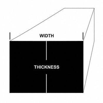 GRAINGER APPROVED Flat Bar Stock Aluminum 3 in Over. W, 783M21