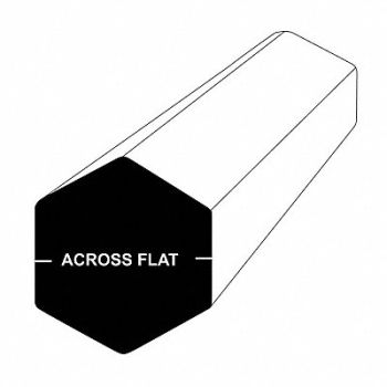 GRAINGER APPROVED Hex Bar Stock 0.75 Thick 3/4 Lx24 W, 783NR0
