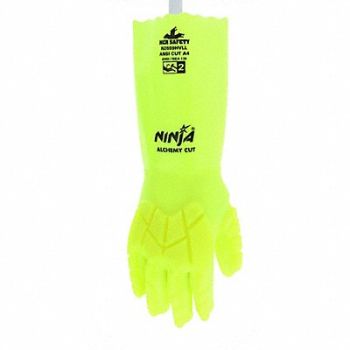 MCR SAFETY Chemical/Impact Resistant Gloves 2XL PR, 783RY0