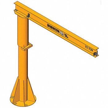 TIGER TRACK Light Duty Foundationless Jib Crane 12ft, 783XF7