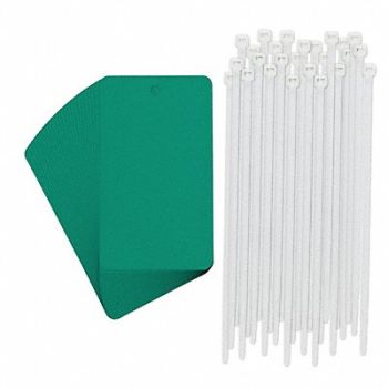 BRADY Tag Rectangle Green 5 H 3 W PK25, 783XP9