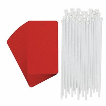BRADY Tag Rectangle Red 5 H 3 W PK25, 783XR0