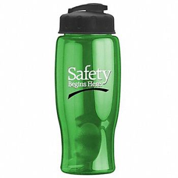 QUALITY RESOURCE GROUP Water Bottle 27oz. Green, 783XT7